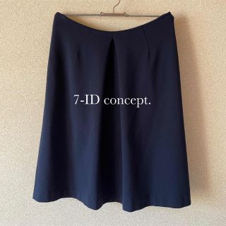 セブンアイディコンセプト(7-Idconcept)の【7-ID concept.】ひざ丈タックスカート　M（38）(ひざ丈スカート)