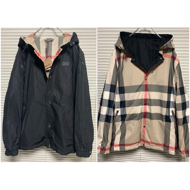 日本製】 新品《 フーデッドジャケット チェック 》リバーシブル