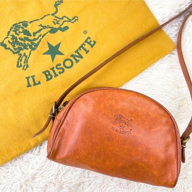 IL BISONTE - イルビゾンテ ショルダーバッグ マローネ ハーフムーン ...