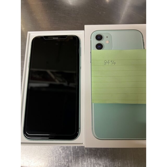 iPhone(アイフォーン)のiphone11 128GB GREEN スマホ/家電/カメラのスマートフォン/携帯電話(スマートフォン本体)の商品写真