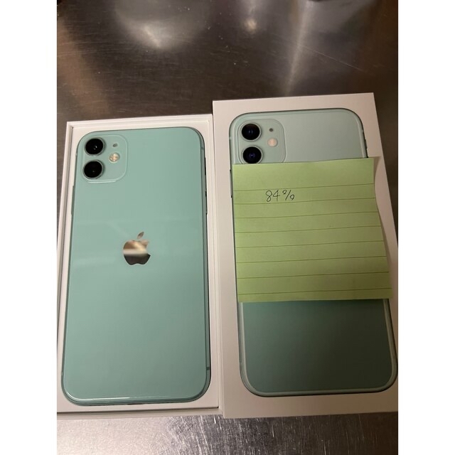 iPhone(アイフォーン)のiphone11 128GB GREEN スマホ/家電/カメラのスマートフォン/携帯電話(スマートフォン本体)の商品写真