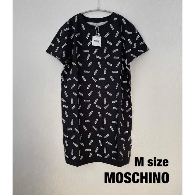 新品】MOSCHINO モスキーノ ロゴ 半袖 スウェットワンピース 減額 5280