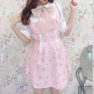 スワンキス(Swankiss)のSwankiss TS lacy fleur O/P ピンク(ひざ丈ワンピース)