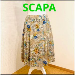 スキャパ(SCAPA)の美品　SCAPA 38号 膝下丈スカート(ひざ丈スカート)