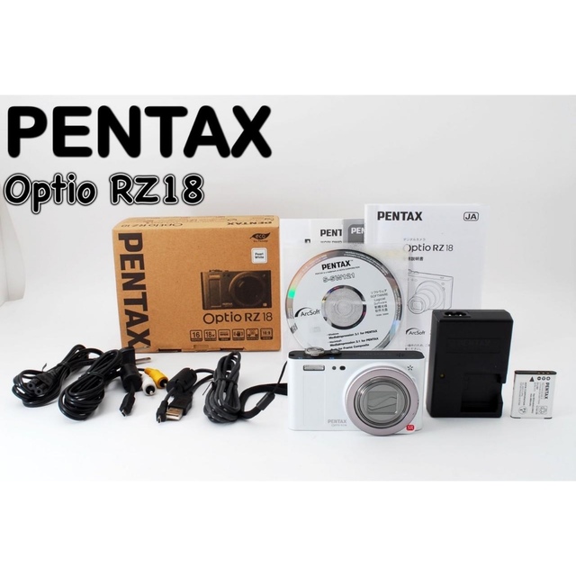 上品なスタイル PENTAX Optio RZ OPTIO RZ18 ホワイト カメラ