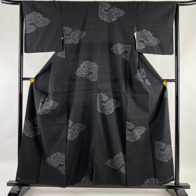 かわいい新作 美品 結城紬 逸品 【中古】 正絹 裄丈65cm 身丈159cm