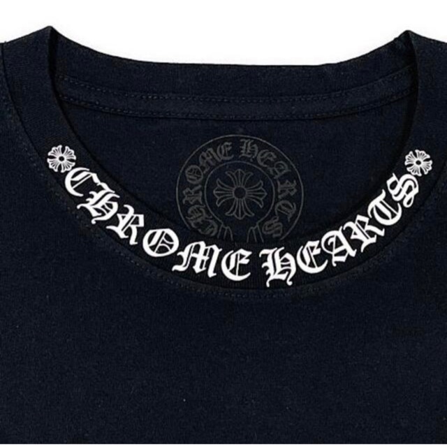 割引クーポン対象品 即購入大歓迎！CHROMEHEARTS首元袖ロゴプリントロング Tシャツ メンズ