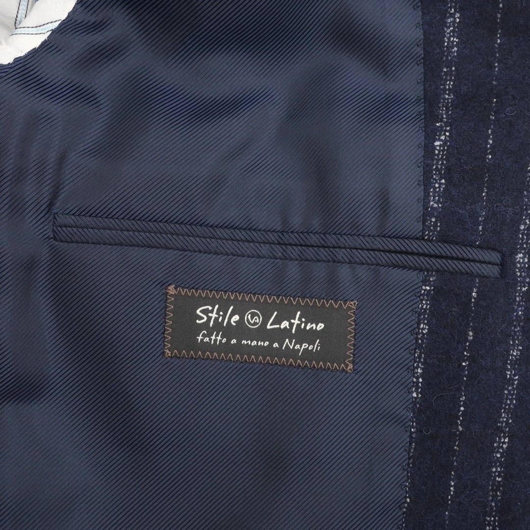 【新品】スティレ ラティーノ STILE LATINO アルパカコットン ストライプ 3B セットアップ スーツ【サイズ42】【メンズ】