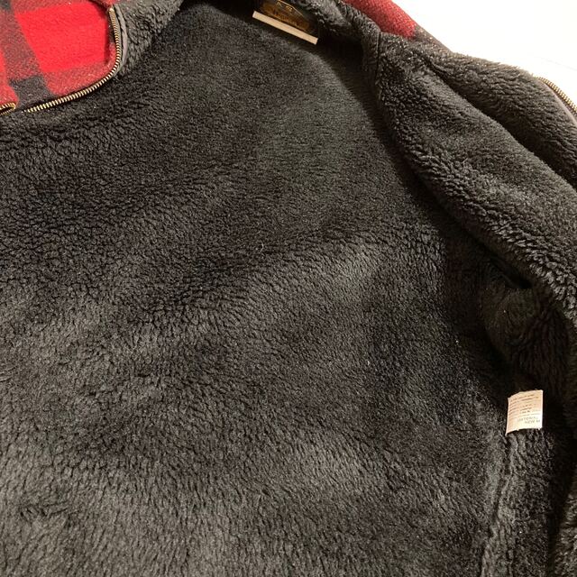 Woolrich  中ボア バッファローチェック フルZIP ウールジャケット