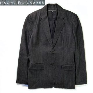 ラルフローレン(Ralph Lauren)のRALPH LAUREN デニム テーラードジャケット ブラック 9 (テーラードジャケット)