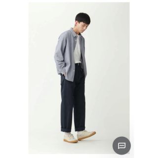 MARGARET HOWELL - MHL. コットンリネン タックパンツ チノトラウザー