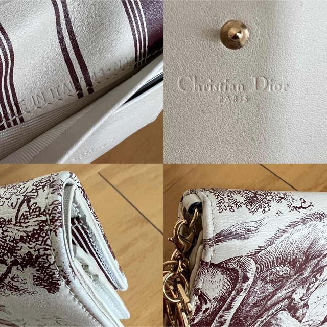 Dior(ディオール)のディオール 超希少 トワルドゥジュイ レザー コンパクト財布 ゴールド金具 レディースのファッション小物(財布)の商品写真