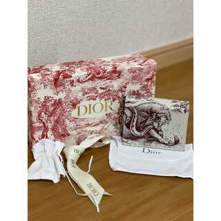 ディオール(Dior)のディオール 超希少 トワルドゥジュイ レザー コンパクト財布 ゴールド金具(財布)