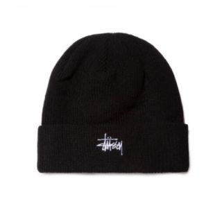 ステューシー(STUSSY)のstussy ビーニー ブラック 黒(ニット帽/ビーニー)