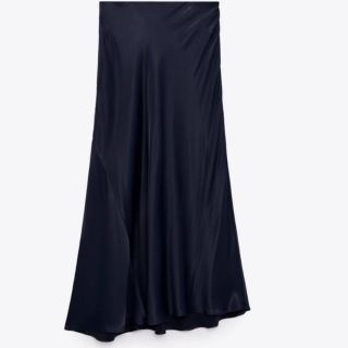 ザラ(ZARA)のZARAザラサテンミディスカート(ロングスカート)