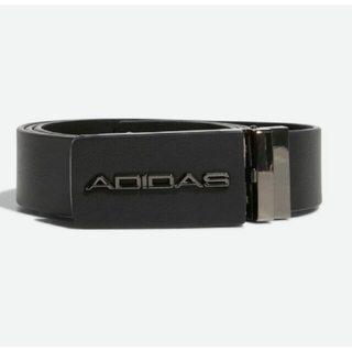 adidas - 【新品】アディダス　ベルト　黒　ゴルフ　メタリックロゴ　無段階調節ベルト