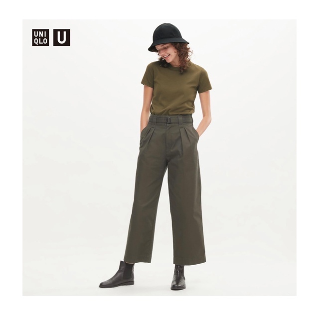 UNIQLO(ユニクロ)の[※未使用品] ユニクロ U　ベルテッドタックワイドパンツ レディースのパンツ(その他)の商品写真