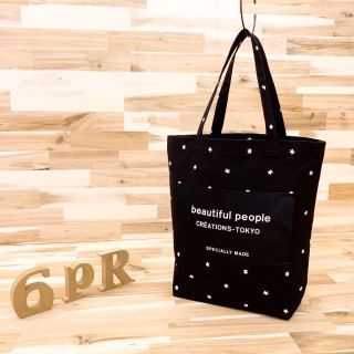 beautiful people - 限定【ビューティフルピープル×ディズニー】コラボ トートバッグ ミッキー 黒×白