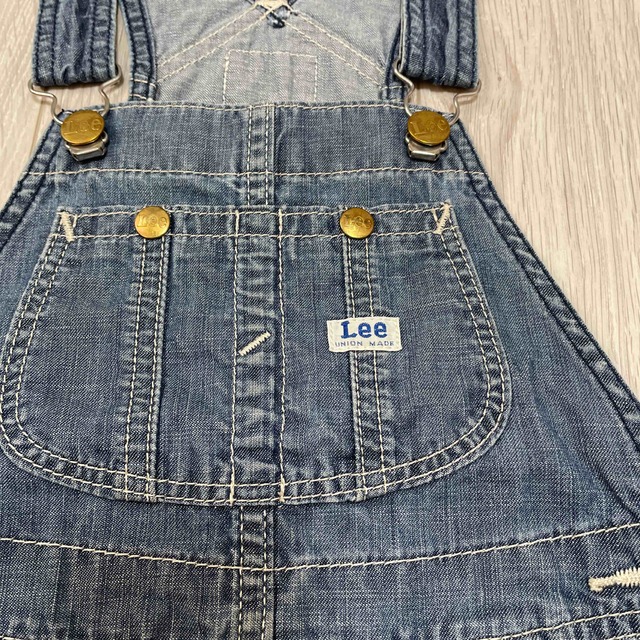 Lee(リー)のL e e デニムジャンバースカート キッズ/ベビー/マタニティのキッズ服女の子用(90cm~)(スカート)の商品写真