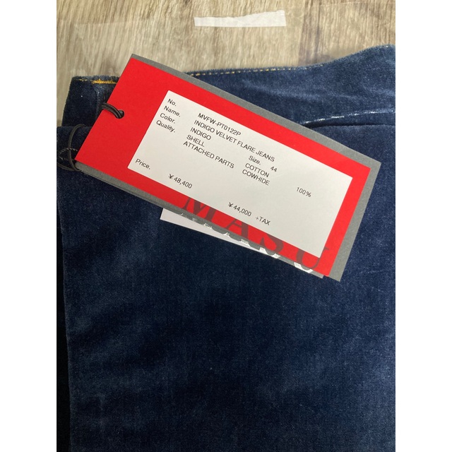 MASU × P.A.A INDIGO VELVET FLARE JEANS 1