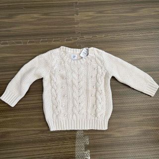 ベビーギャップ(babyGAP)の[新品]baby GAP 白　セーター　90センチ(ニット)