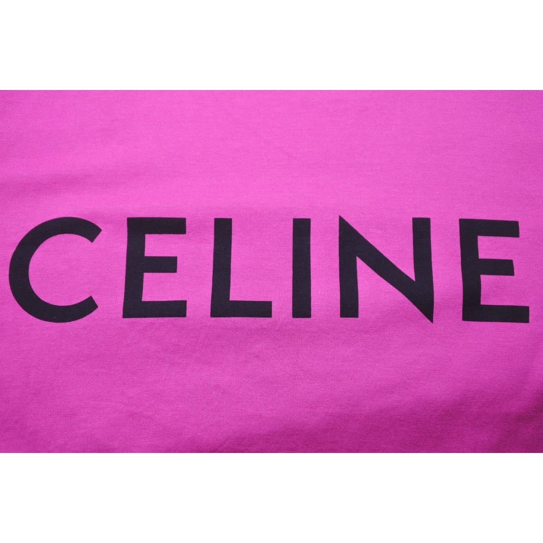 [USED/]CELINE セリーヌ 半袖Ｔシャツ Celine Logo T shirt Pink 2X76450Y1F ピンク パープル ブラック コットン XS 2X76450Y1F  43285