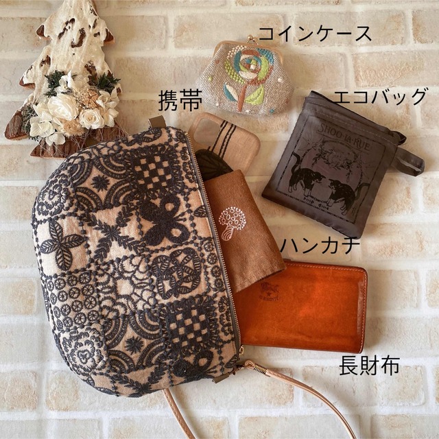 ミナペルホネン ハンドメイド ポーチショルダー ショルダーバッグ