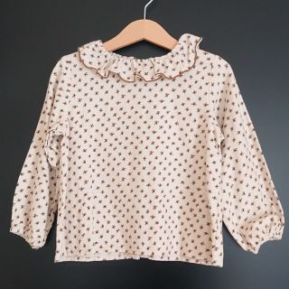 ザラキッズ(ZARA KIDS)のZARAKIDS ☆ フラワープリントフリルブラウス(ブラウス)