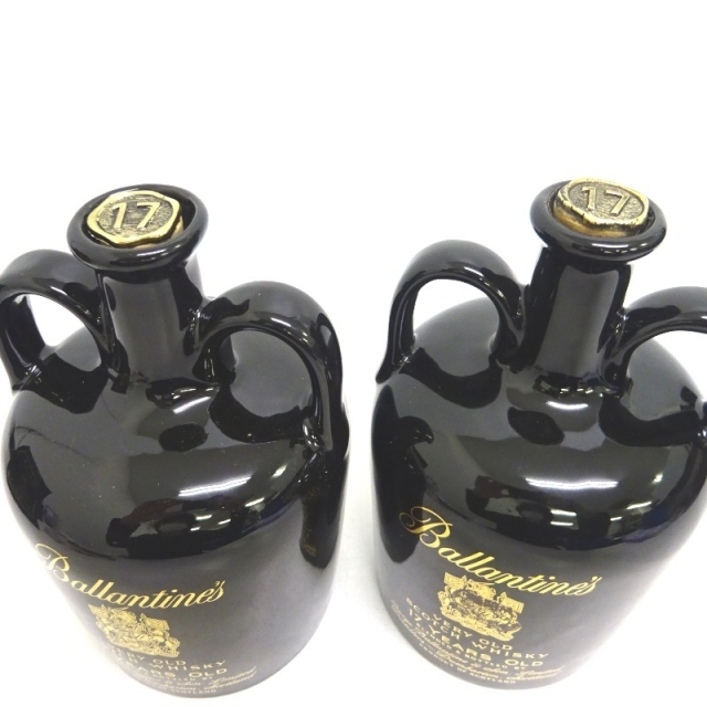 未開封★Ballantine's【バランタイン】 17年 ベリーオールド 黒陶器ボトル 2本セット 750ml 箱なし