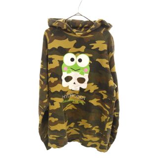 ハイドロゲン(HYDROGEN)のHYDROGEN ハイドロゲン Sanrio HOODIE CAMO ×サンリオ けろけろケロッピープリント迷彩スウェットプルオーバーフーディ パーカー(パーカー)