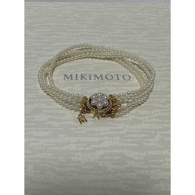 MIKIMOTO(ミキモト)の希少！　ミキモト　4連　K14   ベビーパールブレスレット　美品 レディースのアクセサリー(ブレスレット/バングル)の商品写真