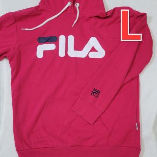 フィラ(FILA)のFILA☆フード付きピンクのパーカー　レディース　L　フィラ(パーカー)