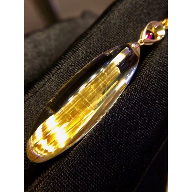 ⭐︎【天然】タイチンルチルクオーツ ペンダントトップ k18 4.9g