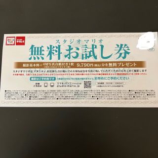 スタジオマリオ　無料お試し券(その他)