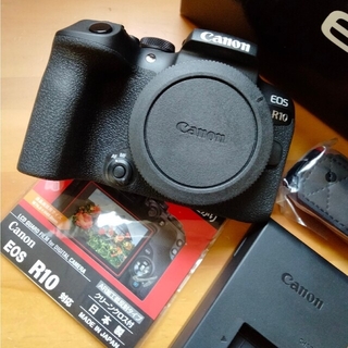Canon - 【良品】Canon EOS R10 液晶保護フィルム付 ストラップ新品