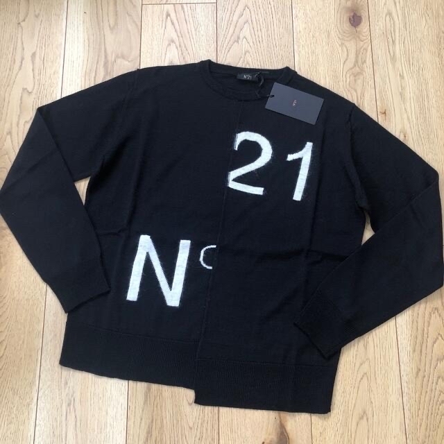 新品 N°21 ヌメロヴェントゥーノ ロゴセーター ニット キッズ 14Y M