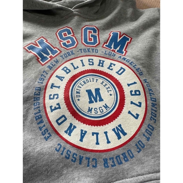 MSGM(エムエスジイエム)のUSED☆MSGM キッズ☆シャツドッキングパーカー☆8A 130サイズ キッズ/ベビー/マタニティのキッズ服女の子用(90cm~)(その他)の商品写真