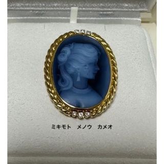 ミキモト(MIKIMOTO)の逸品！ ミキモト メノウ カメオ K18  2WAY  ブローチペンダント 美品(ブローチ/コサージュ)