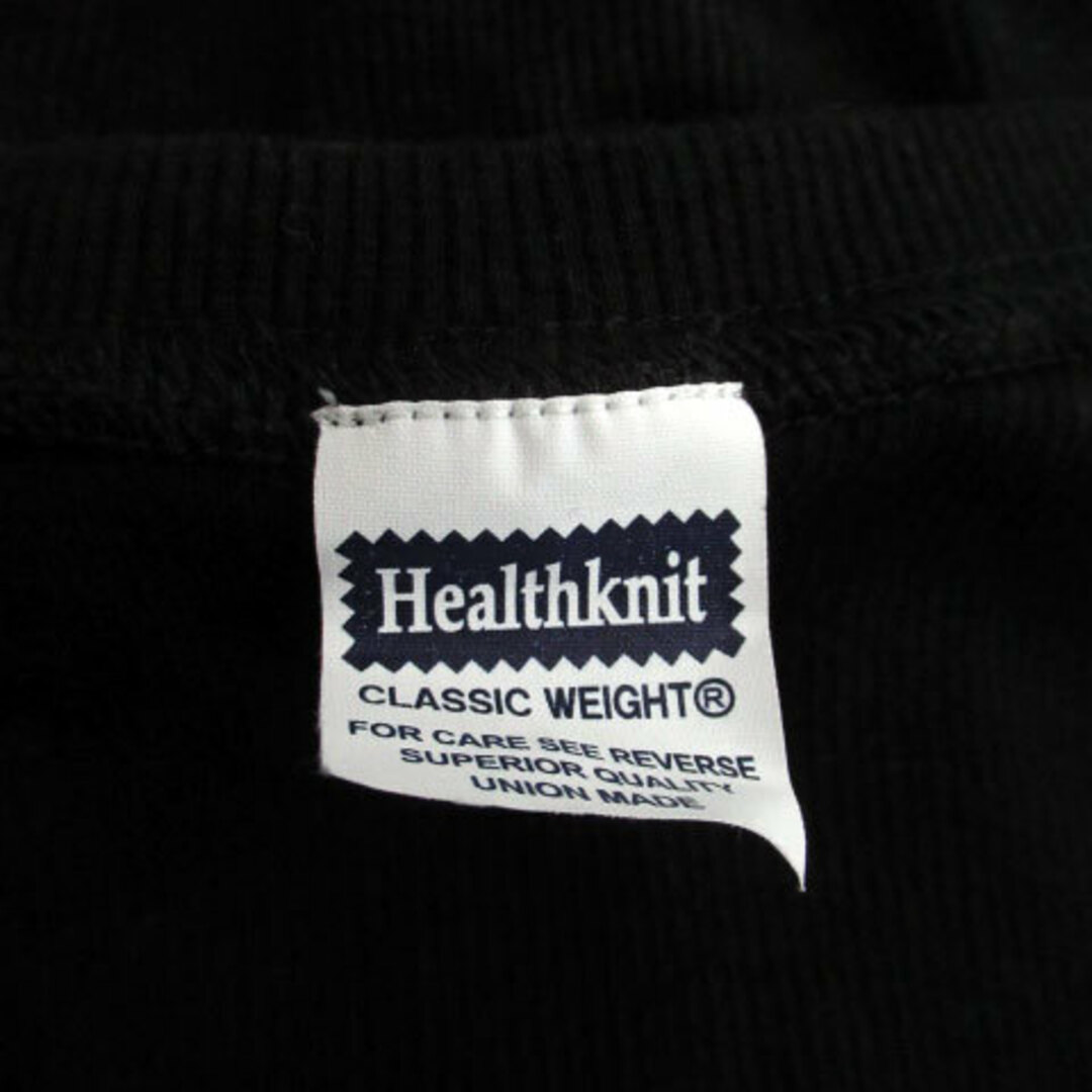 Healthknit(ヘルスニット)のヘルスニット ニット カットソー 長袖 Vネック 無地 F ブラック 黒 レディースのトップス(ニット/セーター)の商品写真