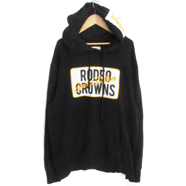 RODEO CROWNS(ロデオクラウンズ)のロデオクラウンズ パーカー スウェット 長袖 ロゴ刺繡 XL 黒 /FF3 レディースのトップス(パーカー)の商品写真