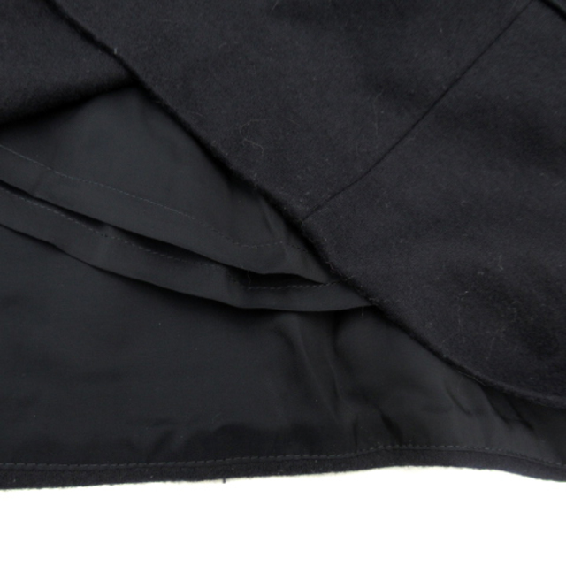 NATURAL BEAUTY(ナチュラルビューティー)のナチュラルビューティー フレアスカート ひざ丈 無地 ウール 38 紺 ネイビー レディースのスカート(ひざ丈スカート)の商品写真
