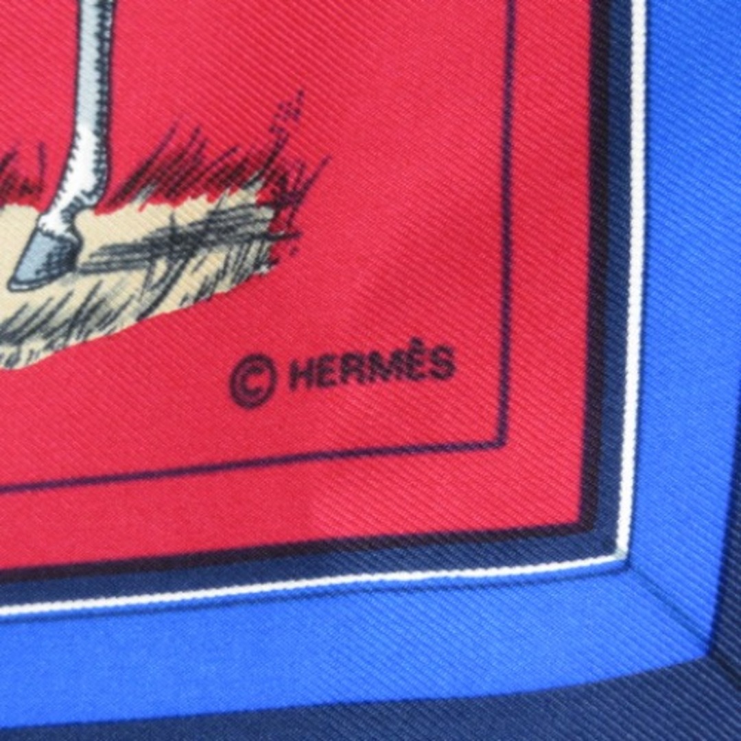 極美品 HERMES エルメス カレ90 Couvertures et tenues de Jour 馬着柄