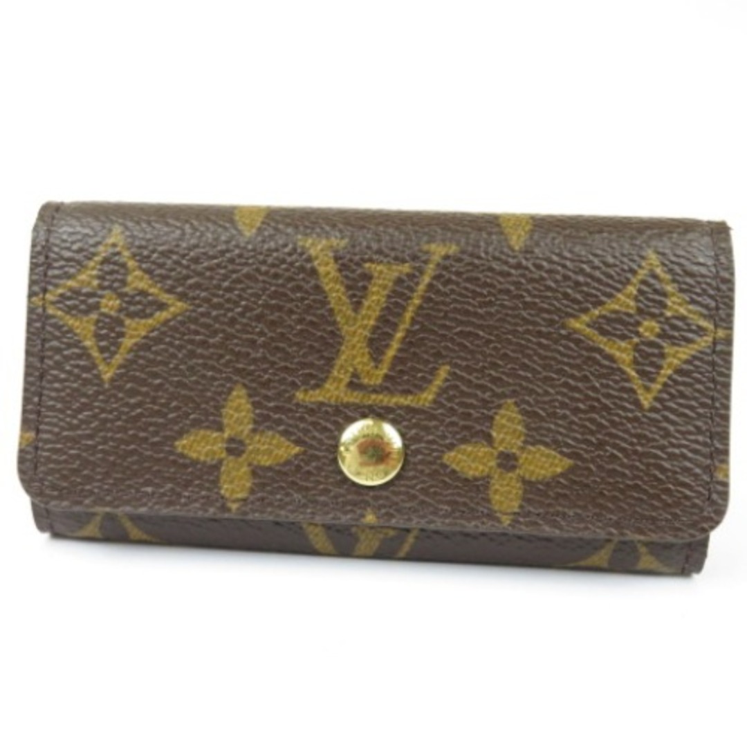 LOUIS VUITTON(ルイヴィトン)の新品同様美品 LOUIS VUITTON ルイヴィトン ミュルティクレ4 4連  ヴィンテージ モノグラム キーケース PVC ブラウン【中古】 レディースのファッション小物(キーケース)の商品写真