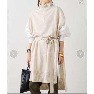 ティッカ(TICCA)の【新品】TICCA スタンドネックロングベスト アイボリー(ベスト/ジレ)