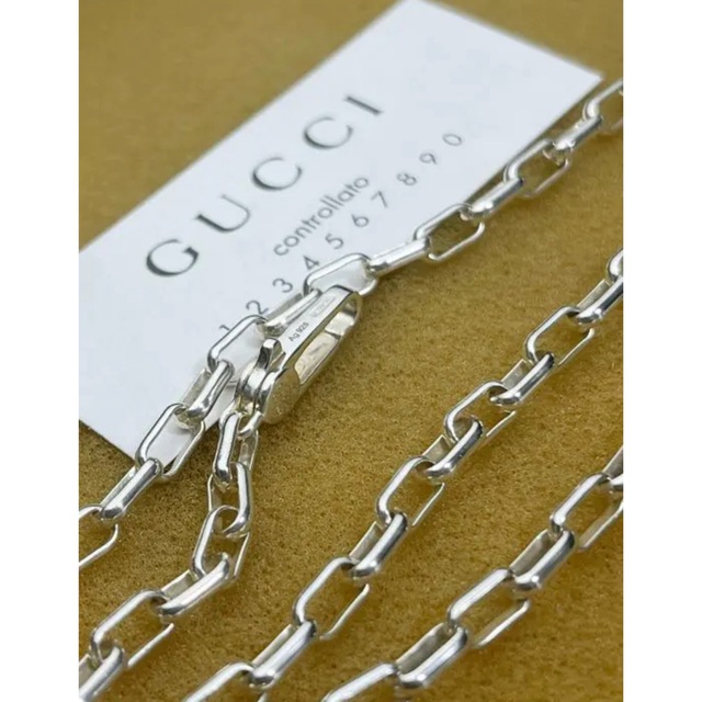 Gucci(グッチ)の美品　GUCCI シルバー925チェーンネックレス メンズのアクセサリー(ネックレス)の商品写真