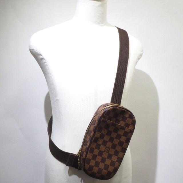 【LOUIS VUITTON】ルイ・ヴィトン ポシェットガンジュ スペシャルオーダー N48048 ダミエキャンバス 茶 CA0094 ユニセックス ショルダーバッグ