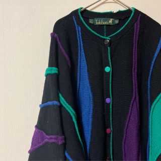 【80's当時物！】入手困難！マルチカラー 大き目サイズ ニットセーター(ニット/セーター)