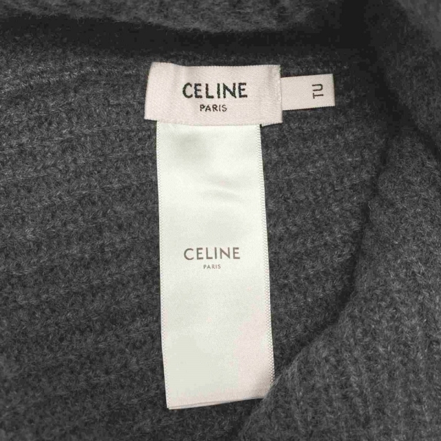 celine(セリーヌ)の☆☆CELINE セリーヌ ロゴ ビーニー ニット帽 2A45T 207O グレー カシミヤ100％ メンズの帽子(ニット帽/ビーニー)の商品写真