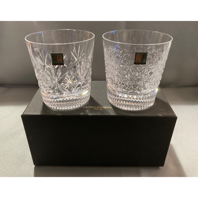 hoya ホヤクリスタル ロックグラス 高級カット切子グラス 2個セット hoya ホヤクリスタル ロックグラス 高級カット切子グラス 2個セット