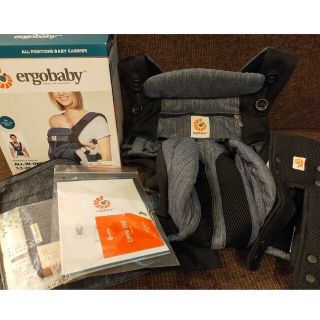 エルゴベビー(Ergobaby)の★美品★エルゴベビー オムニ360 クールエア インディゴウィーブ(抱っこひも/おんぶひも)